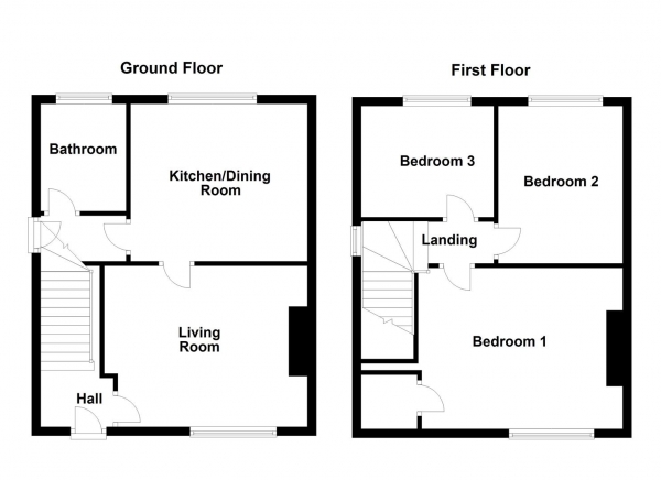 Floor Plan Image for 3 Bedroom Semi-Detached House for Sale in Broomhill Avenue, Knottingley