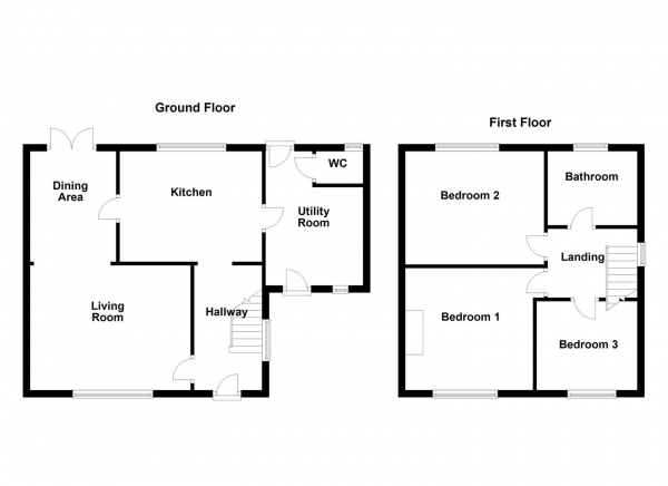 Floor Plan Image for 3 Bedroom Semi-Detached House for Sale in Broomhill Drive, Knottingley