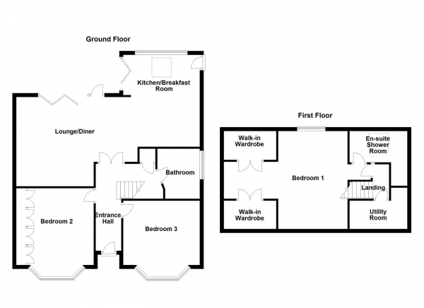 Floor Plan Image for 3 Bedroom Detached Bungalow for Sale in Pennine Road, Dewsbury