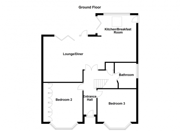 Floor Plan Image for 3 Bedroom Detached Bungalow for Sale in Pennine Road, Dewsbury