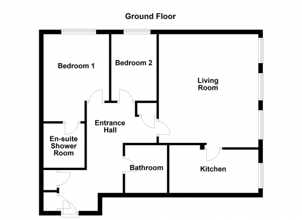 Floor Plan for 2 Bedroom Apartment for Sale in New Street, Ossett, WF5, 8BP -  &pound175,000