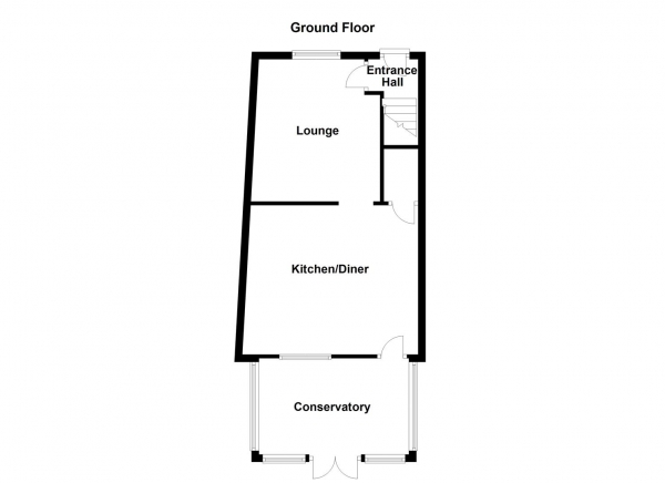 Floor Plan for 2 Bedroom Terraced House for Sale in Junction Lane, Ossett, WF5, 0HA - Guide Price &pound140,000
