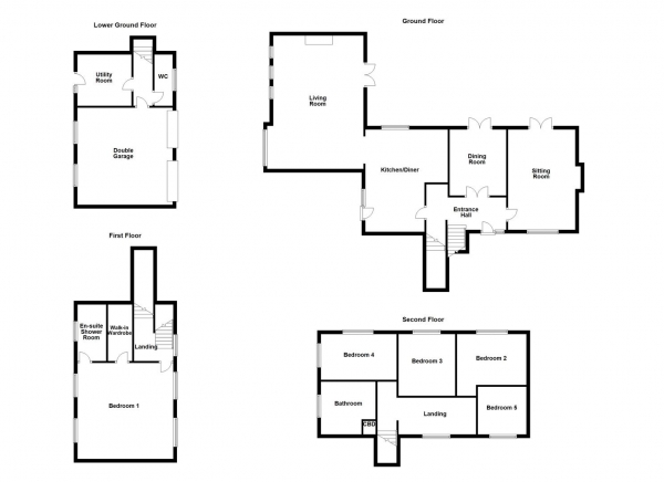 Floor Plan for 5 Bedroom Detached House for Sale in Strands Court, Netherton, Wakefield, WF4, 4JB -  &pound800,000