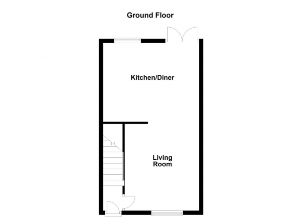 Floor Plan for 3 Bedroom Semi-Detached House for Sale in Park Court, Ossett, WF5, 0JR -  &pound220,000