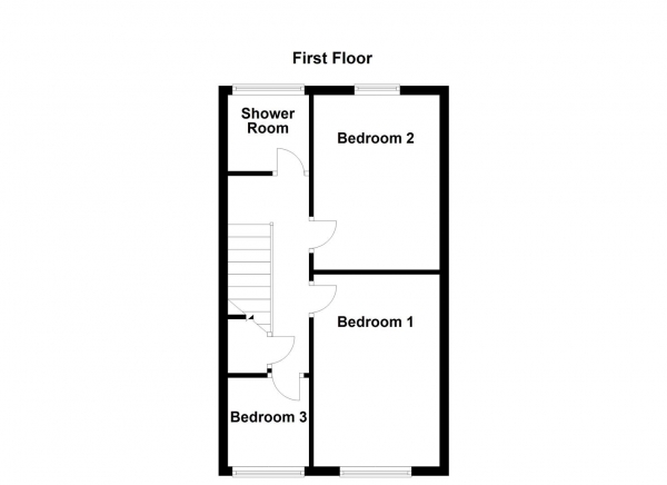 Floor Plan for 3 Bedroom Semi-Detached House for Sale in Park Court, Ossett, WF5, 0JR -  &pound220,000