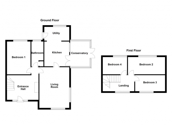 Floor Plan Image for 4 Bedroom Detached Bungalow for Sale in The Crescent, Netherton, Wakefield