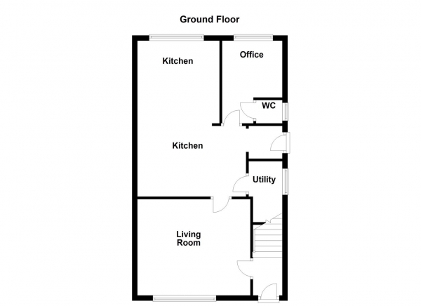 Floor Plan for 3 Bedroom Semi-Detached House for Sale in Chiltern Road, Dewsbury, WF12, 7JZ -  &pound210,000