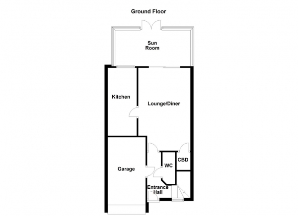 Floor Plan for 3 Bedroom Town House for Sale in Holly Approach, Ossett, WF5, 9TA - Offers Over &pound210,000