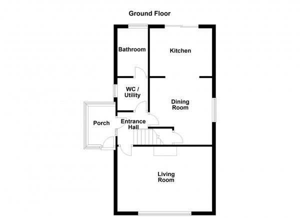 Floor Plan for 2 Bedroom Detached House for Sale in Woodhall Close, Overton, Wakefield, WF4, 4RD -  &pound259,995