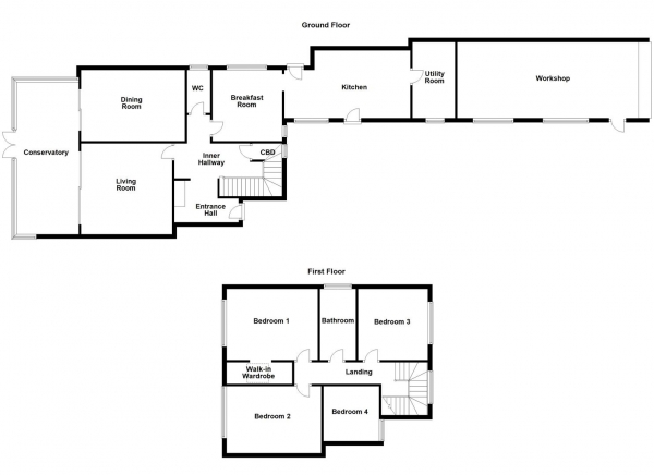 Floor Plan Image for 4 Bedroom Detached House for Sale in Whitley Road, Thornhill Edge