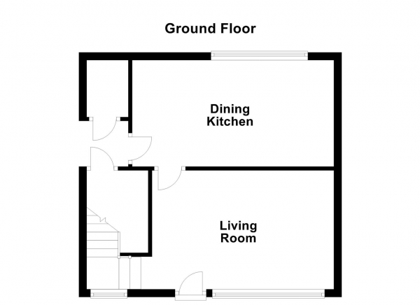 Floor Plan Image for 2 Bedroom Semi-Detached House for Sale in Foxroyd Lane, Thornhill, Dewsbury