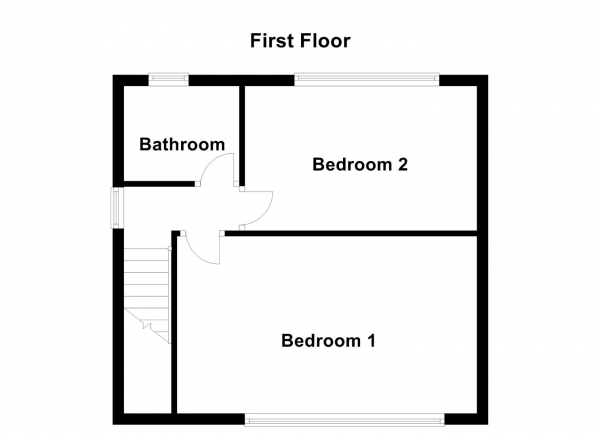 Floor Plan Image for 2 Bedroom Semi-Detached House for Sale in Foxroyd Lane, Thornhill, Dewsbury