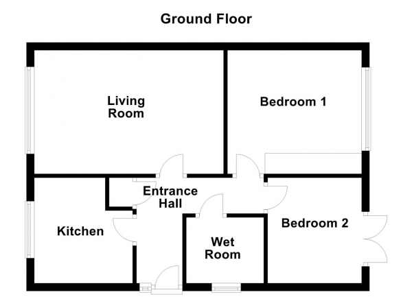 Floor Plan Image for 2 Bedroom Semi-Detached Bungalow for Sale in Maryfield Gardens, Ossett