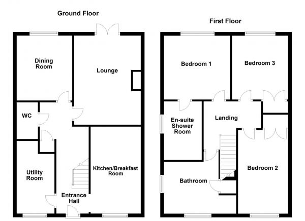 Floor Plan Image for 3 Bedroom Property for Sale in Horbury Road, Ossett