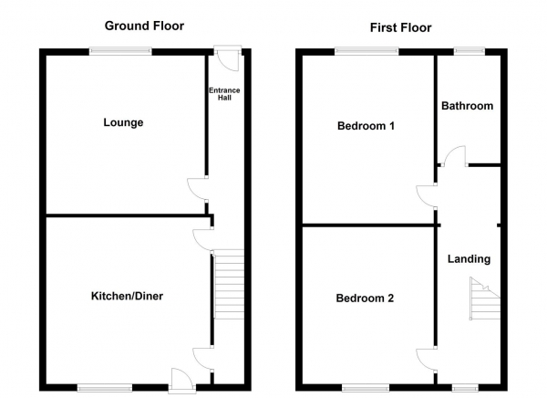 Floor Plan Image for 2 Bedroom Semi-Detached House for Sale in Springstone Avenue, Ossett