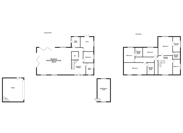 Floor Plan Image for 5 Bedroom Detached House for Sale in Stocksmoor Road, Midgley, Wakefield