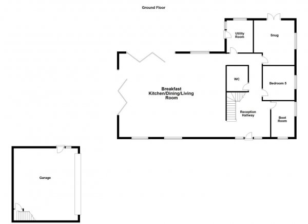 Floor Plan Image for 5 Bedroom Detached House for Sale in Stocksmoor Road, Midgley, Wakefield