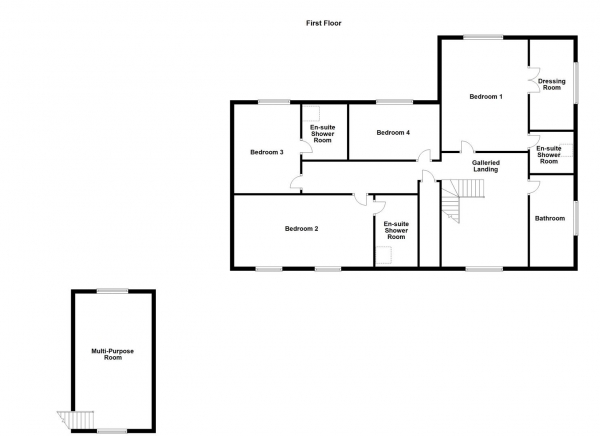 Floor Plan Image for 5 Bedroom Detached House for Sale in Stocksmoor Road, Midgley, Wakefield