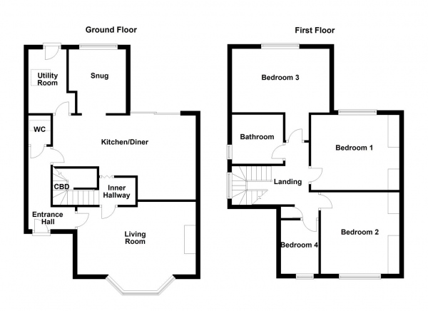 Floor Plan Image for 4 Bedroom Semi-Detached House for Sale in Athold Street, Ossett