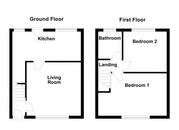 Floor Plan Image for 2 Bedroom Terraced House for Sale in Pickersgill Street, Ossett