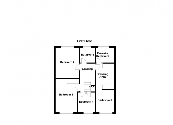 Floor Plan Image for 4 Bedroom Detached House for Sale in Kingsway Court, Ossett