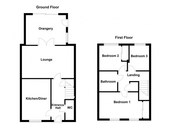 Floor Plan Image for 3 Bedroom Semi-Detached House for Sale in Cadley Hill Close, Ossett