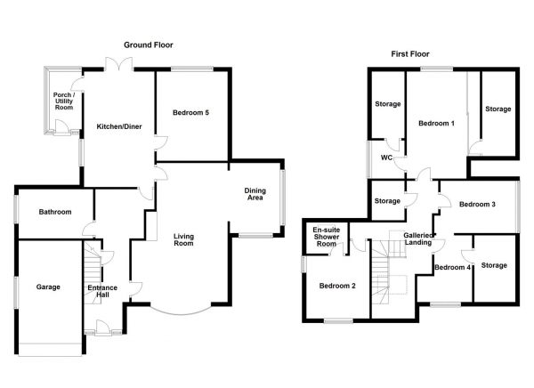 Floor Plan Image for 5 Bedroom Detached House for Sale in Hardcastle Lane, Flockton, Wakefield