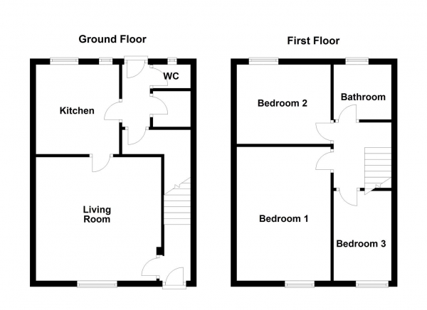 Floor Plan Image for 3 Bedroom Terraced House for Sale in Armitage Buildings, Dewsbury