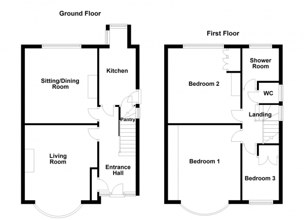 Floor Plan Image for 3 Bedroom Semi-Detached House for Sale in Queens Drive, Ossett