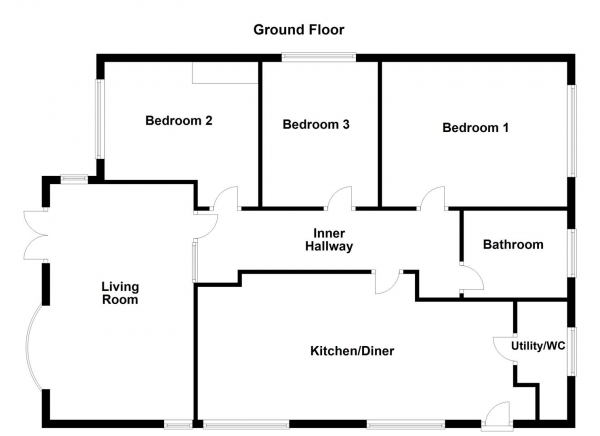 Floor Plan Image for 3 Bedroom Detached Bungalow for Sale in Headland Lane, Earlsheaton, Dewsbury