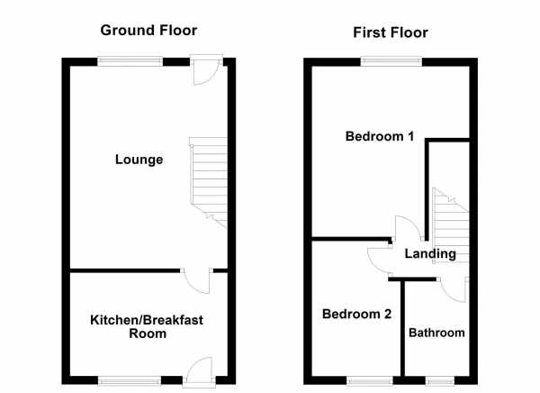 Floor Plan Image for 2 Bedroom Town House for Sale in High Street, Ossett