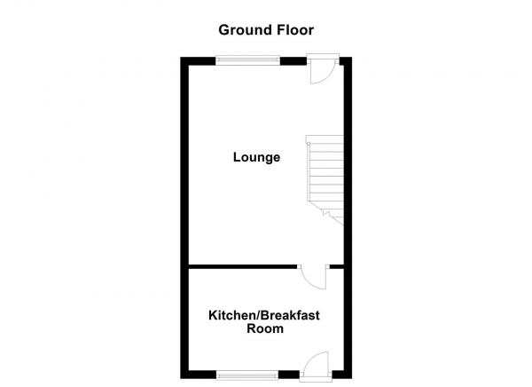 Floor Plan for 2 Bedroom Town House for Sale in High Street, Ossett, WF5, 9QS -  &pound150,000