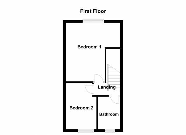 Floor Plan for 2 Bedroom Town House for Sale in High Street, Ossett, WF5, 9QS -  &pound150,000