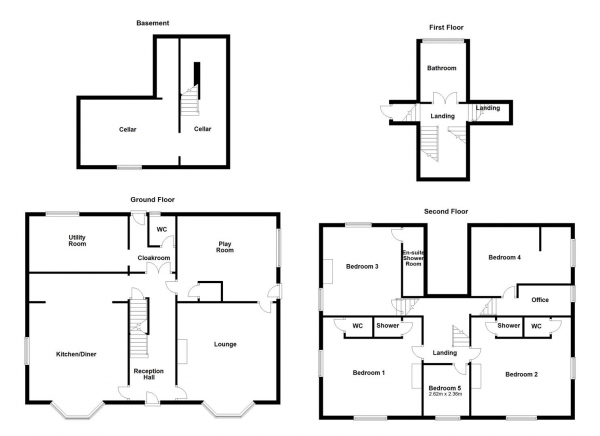 Floor Plan Image for 5 Bedroom Detached House for Sale in Dimple Wells Lane, Ossett