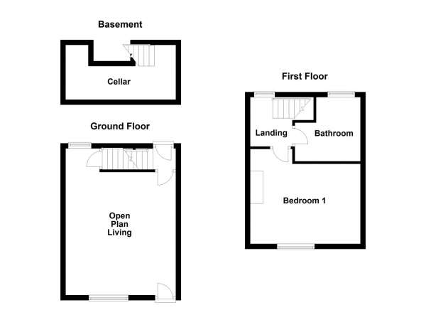 Floor Plan Image for 1 Bedroom End of Terrace House for Sale in Hilda Street, Ossett