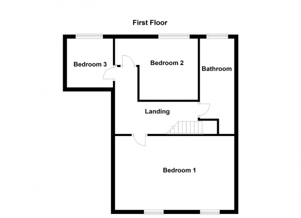 Floor Plan Image for 3 Bedroom Terraced House for Sale in Guildford Street, Ossett, WF5 8LL