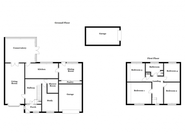 Floor Plan Image for 4 Bedroom Detached House for Sale in Wentworth Drive, Emley, Huddersfield