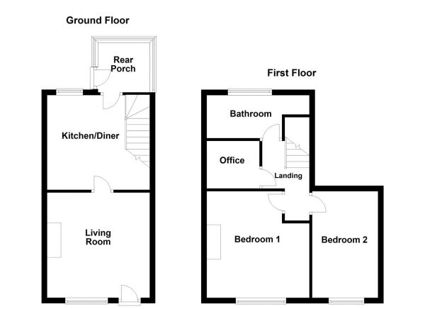 Floor Plan Image for 2 Bedroom Terraced House for Sale in Wakefield Road, Ossett