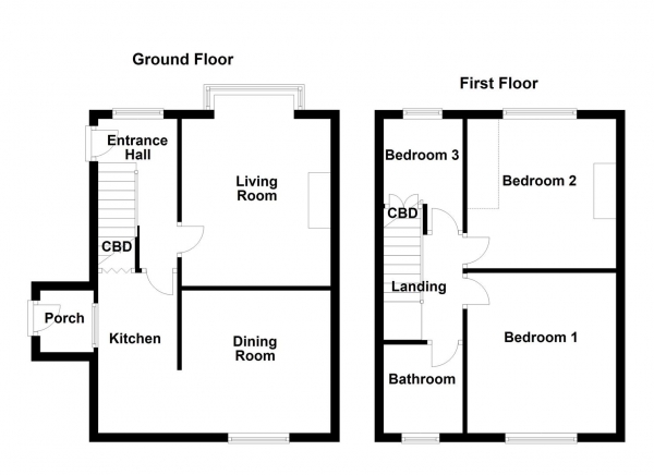 Floor Plan Image for 3 Bedroom Detached House for Sale in Birchen Hills, Ossett