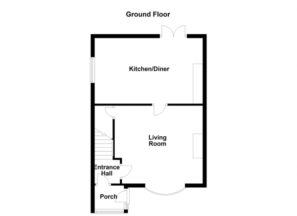 Floor Plan Image for 3 Bedroom Semi-Detached House for Sale in Old Road, Middlestown, Wakefield