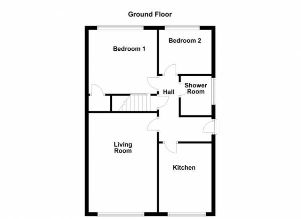 Floor Plan Image for 3 Bedroom Semi-Detached Bungalow for Sale in Moor Park Gardens, Dewsbury