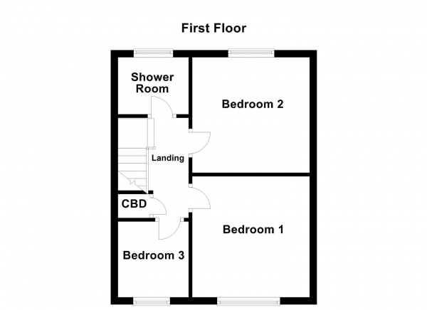 Floor Plan Image for 3 Bedroom Semi-Detached House for Sale in Wesley Court, Ossett