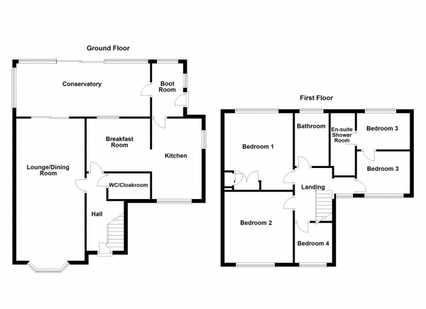 Floor Plan Image for 4 Bedroom Detached House for Sale in Upper Lane, Netherton, Wakefield