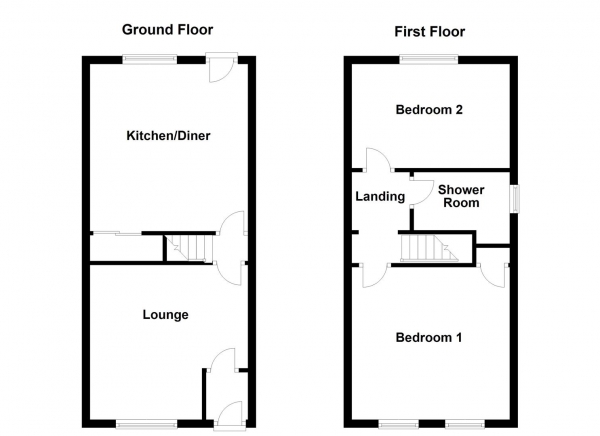 Floor Plan Image for 2 Bedroom End of Terrace House for Sale in Hilda Street, Ossett