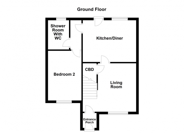 Floor Plan Image for 3 Bedroom Town House for Sale in Dimple Gardens, Ossett