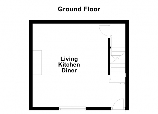 Floor Plan Image for 1 Bedroom Terraced House for Sale in Edge Lane, Thornhill Edge, WF12 0HA