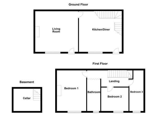 Floor Plan Image for 3 Bedroom Detached House for Sale in Queen Street, Ossett