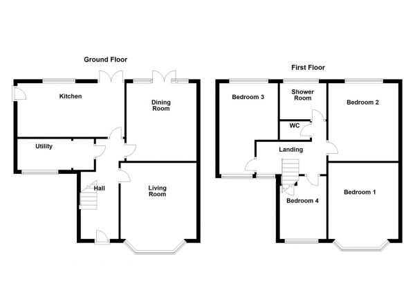 Floor Plan Image for 4 Bedroom Detached House for Sale in Ullswater Road, Dewsbury