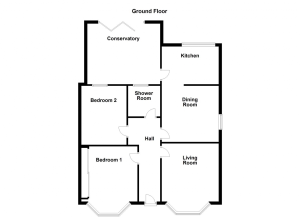 Floor Plan Image for 2 Bedroom Detached Bungalow for Sale in Broadowler Lane, Ossett