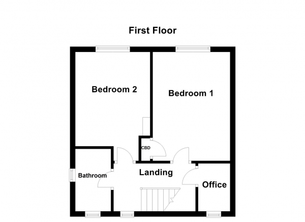 Floor Plan Image for 2 Bedroom Semi-Detached House for Sale in New Road, Middlestown, Wakefield